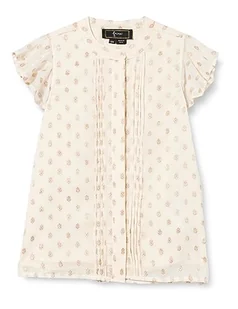 MIMO Dziewczęca (Kids) bluzka dziewczęca 26830150, wełna biała ze złotymi kropkami, 116, Biała wełna ze złotymi kropkami, 116 cm - Bluzki damskie - miniaturka - grafika 1