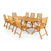 Meble ogrodowe - TAMAN NORFOLK FSC® - zestaw ogrodowy z drewna tekowego 8+1 - miniaturka - grafika 1