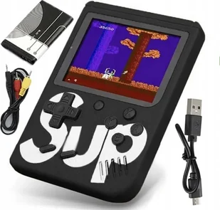 Konsola Retro Mini 400 Gier, przenośna - Czarna - Konsole i gry retro - miniaturka - grafika 1