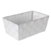 Pojemniki łazienkowe - Organizer DOMI 10 x 25 x 15 cm pleciony biały - miniaturka - grafika 1