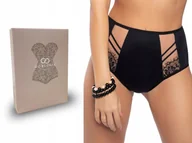 Bielizna nocna - GORSENIA figi brazyliany K498 Paradise, czarne, S - miniaturka - grafika 1