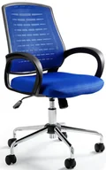 Fotele i krzesła biurowe - Fotel Biurowy AWARD Obrotowy Niebieski Siatka Tkanina - miniaturka - grafika 1
