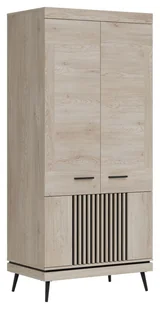 Szafa Mati Mi10 4D Dąb Cremona Cotta / Czarny - Szafy - miniaturka - grafika 1