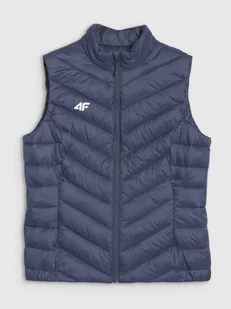 4F Bezrękawnik puchowy z wypełnieniem syntetycznym damski - granatowy S - Kurtki damskie 4F Bezrękawnik puchowy z wypełnieniem syntetycznym damski - granatowy S - Kurtki damskie - miniaturka - grafika 1