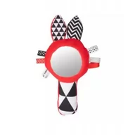 Zawieszki dla dzieci i niemowląt - canpol Babies Zabawka kontrastowa z piszczkiem i lusterkiem Sensory Toys 68/080 - miniaturka - grafika 1