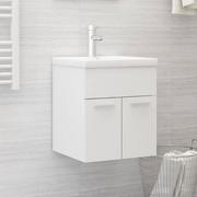 Meble łazienkowe - VidaXL Lumarko Szafka pod umywalkę, biała, 41x38,5x46 cm, płyta wiórowa 804638 VidaXL - miniaturka - grafika 1