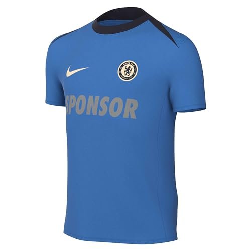 Nike Top Chelsea Dri-Fit Academypro koszulka z krótkim rękawem K, niebieski (Lt Photo Blue/Obsidian/Guava Ice, FQ0069-436, M