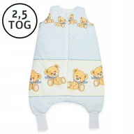 Śpiworki dla dzieci - CAŁOROCZNY ŚPIWOREK Z NOGAWKAMI 56-68 XS 2,5 TOG BAWEŁNA100% PRODUKT POLSKI - miniaturka - grafika 1