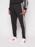 Spodnie sportowe męskie - Adidas Spodnie dresowe 3-Stripes GN3458 Czarny Fitted Fit - miniaturka - grafika 1
