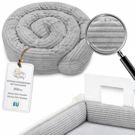 Kołdry i poduszki dla dzieci - Poduszka do spania na boku 200 cm bawełna - poduszka długa wałek do spania pod kark szary - miniaturka - grafika 1