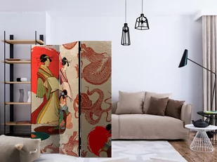 Parawan 3-częściowy - Gejsze [Room Dividers] (rozmiar 135x172) - Parawany - miniaturka - grafika 2