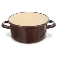 Garnki - Orion Garnek rondel garnuszek emaliowany 1,5L BRĄZOWY 113159 - miniaturka - grafika 1