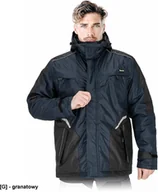 Kurtki męskie - LH-ASTRAL-LJ - Kurtka ochronna ocieplana w wersji przedłużanej męska stójka odsuwany kaptur rękawy zakończone zapięciem na rzep elementy odblaskowe M - miniaturka - grafika 1