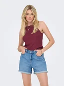 Koszulki i topy damskie - ONLY Top dzianinowy w kolorze bordowym - miniaturka - grafika 1