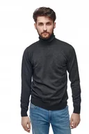 Swetry męskie - WRANGLER ROLL NECK KNIT DARK GREY W8A22PX06 xxl - miniaturka - grafika 1