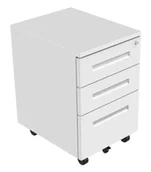 Szafki biurowe - Elior Biały kontenerek z szufladami pod biurko na zamek T7-H69 - miniaturka - grafika 1