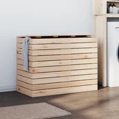 Akcesoria łazienkowe - vidaXL Kosz na pranie, 88,5x44x66 cm, lite drewno sosnowe - miniaturka - grafika 1