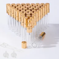 Pozostałe akcesoria kosmetyczne - TEMU 50 szt. Przezroczyste Szklane Butelki z Atomizerem 5ml i 10ml - Bez BPS, Bez Zapachu, Pojemniki Podróżne dla Mężczyzn i Kobiet - miniaturka - grafika 1
