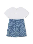 Sukienki i spódniczki dla dziewczynek - MICHAEL KORS KIDS Sukienka R12160 S Niebieski Regular Fit - miniaturka - grafika 1