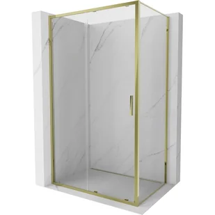 Mexen Exo kabina prysznicowa rozsuwana 150 x 85 cm, transparent, złota - 8151-150-085-50-00 - Kabiny prysznicowe - miniaturka - grafika 1