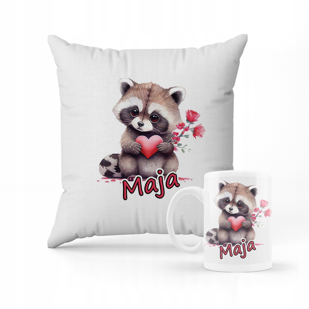 ZESTAW PODUSZKA + KUBEK Szop + IMIĘ