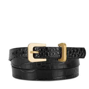 Pasek Damski Gino Rossi BLYL24003-3 CR Czarny - Paski - miniaturka - grafika 1