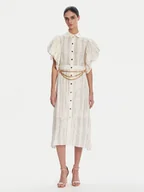 Sukienki - Fracomina Sukienka koszulowa FS25SD3003W403Q7 Biały Regular Fit - miniaturka - grafika 1