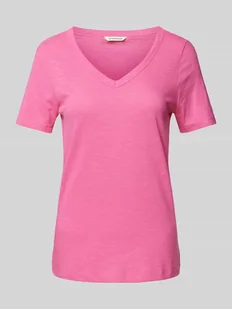 T-shirt z dekoltem w serek - Koszulki i topy damskie - miniaturka - grafika 1