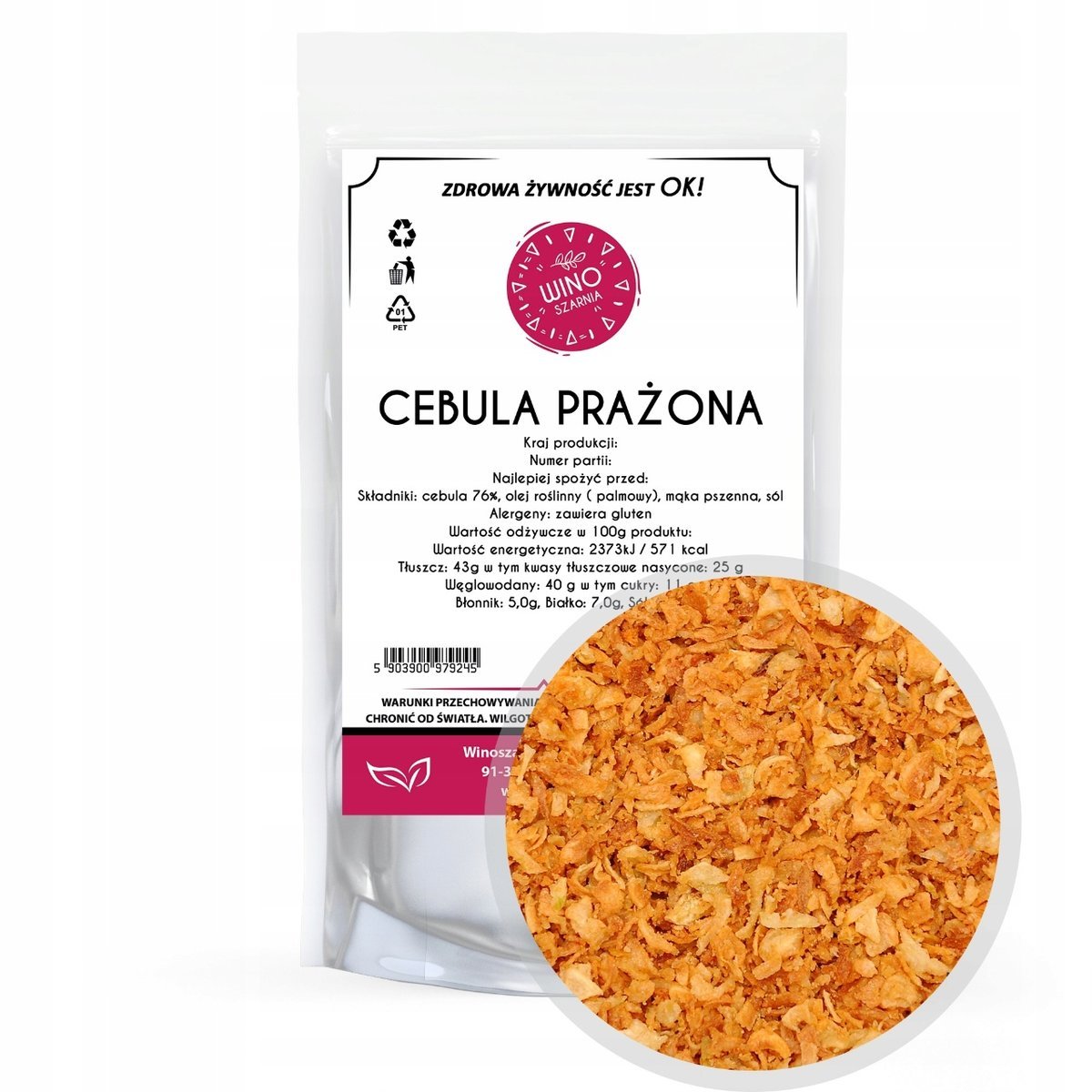 Cebula Prażona Smażona - 1kg