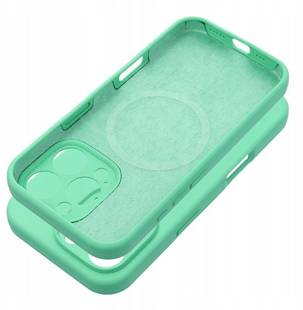 Futerał SILICONE 2mm do IPHONE 15 Pro Max kompatybilny z MagSafe miętowy