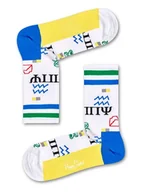 Skarpetki męskie - Happy Socks Skarpety "Athletic Wingdings" w kolorze biało-żółto-niebieskim - miniaturka - grafika 1
