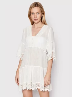 Sukienki - Banana Moon Sukienka plażowa Natali Jayany Biały Regular Fit - grafika 1