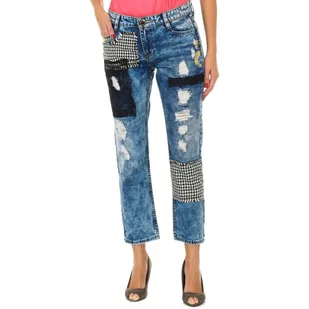 Spodnie damskie Desigual Mulato marmurowe z naszywkami-W26 - Spodnie damskie - miniaturka - grafika 1