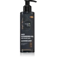 Kosmetyki do pielęgnacji twarzy męskie - Organic Shop Żel do mycia cery trądzikowej dla mężczyzn ekstrakt z kory dębu i mięta eco 200 ml - miniaturka - grafika 1