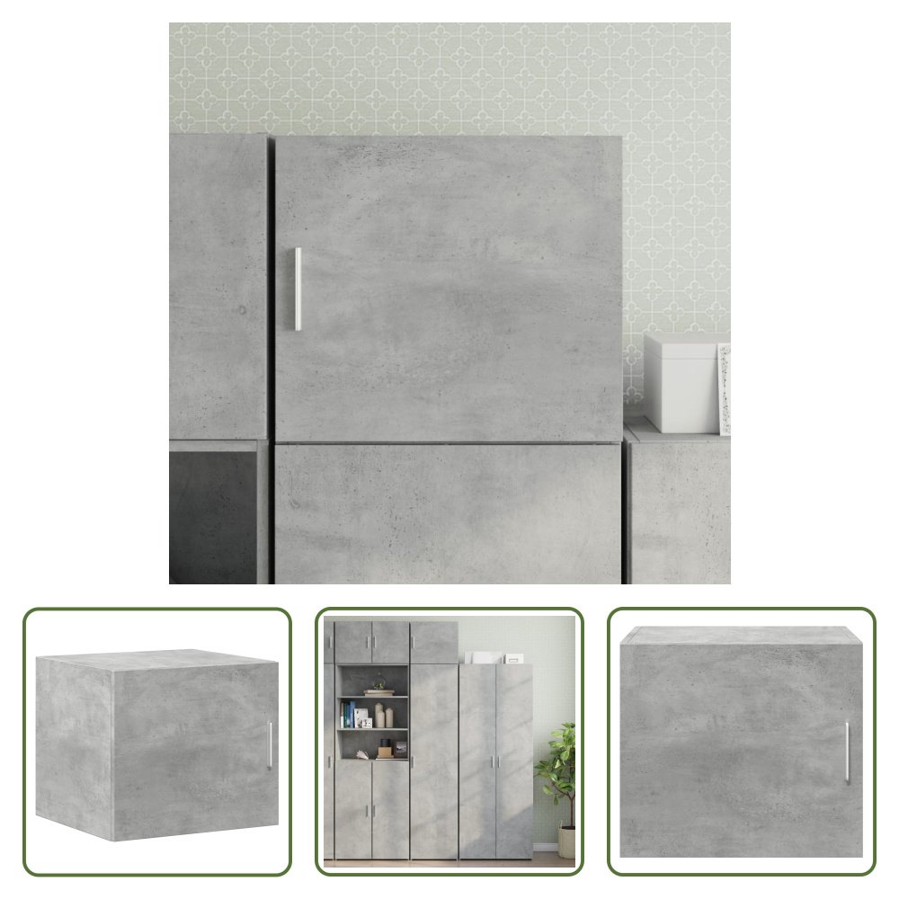The Living Store szafka ścienna betonowa szara 45x42,5x40 cm materiał drewnopochodny