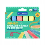 Zabawki kreatywne - KREDA CHODNIKOWA SZKOLNA GRUBA JUMBO 6 KOL - miniaturka - grafika 1