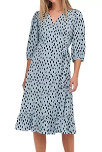 Only Kobiety Onlmarina 3/4 Wrap Wvn Noos Sukienka, Niebieski/Wielokolorowy, S - Sukienki - miniaturka - grafika 1