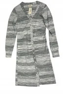 Sukienki - Szara sukienka damska rozpinana rękaw UP WEST M - miniaturka - grafika 1