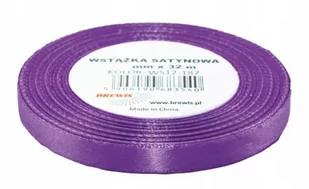 BREWIS Wstążka dekoracyjna satynowa 6mm/32m jasnyfiolet Brewis 187 - Pasmanteria - miniaturka - grafika 1