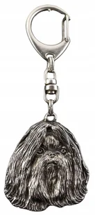 Shih Tzu Brelok do kluczy Breloczek posrebrzany - Breloki - miniaturka - grafika 1