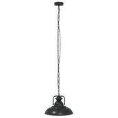 Lampy ogrodowe - vidaXL Lampa wisząca E27 Czarna Ø 31 cm Żelazo - miniaturka - grafika 1