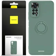Etui i futerały do telefonów - Spacecase Etui Silicone Ring Redmi Note 11/11s dark green - miniaturka - grafika 1