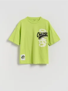 Reserved - T-shirt z nadrukiem - zielony - Koszulki dla chłopców - miniaturka - grafika 1