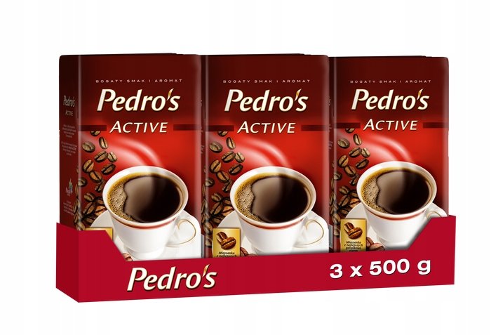 Kawa mielona Pedros Active 3x500g