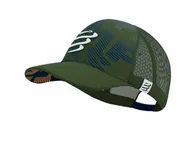 Czapki i chusty sportowe męskie - COMPRESSPORT Czapka lifestyle TRUCKER CAP ciemnozielona - miniaturka - grafika 1