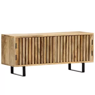 vidaXL Szafka pod TV, 90x30x40 cm, lite drewno mango - Szafki RTV - miniaturka - grafika 1
