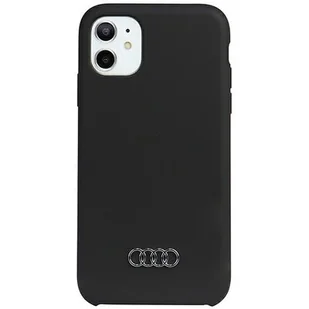 Audi Silicone Case iPhone 11 / Xr 6.1" czarny/black hardcase AU-LSRIP11-Q3/D1-BK - Etui i futerały do telefonów - miniaturka - grafika 1