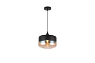 Lampy sufitowe - Lampa wisząca LENDER Ø25 E27- czarny/bursztynowy - miniaturka - grafika 1