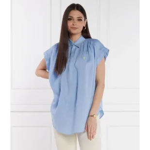 POLO RALPH LAUREN Lniana koszula | Relaxed fit - Koszule damskie - miniaturka - grafika 1