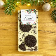 Czekolada - Biała czekolada z ciasteczkami na Mikołajki i Boże Narodzenie - miniaturka - grafika 1